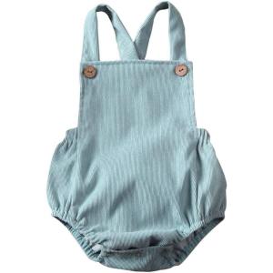 imageKuriozud Unisex Baby Boy Girl Clothes Sleeveless Romper Bodysuit Crossback Strap Jumpsuit Overall Shorts One Piece OutfitMint Green