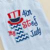 imageKuriozud Baby Boy 4th of July Outfits 0 3 6 9 12 18Month Sleeveless Romper Jumpsuit Overall Onesie Fourth of July ClothesBlue