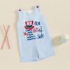 imageKuriozud Baby Boy 4th of July Outfits 0 3 6 9 12 18Month Sleeveless Romper Jumpsuit Overall Onesie Fourth of July ClothesBlue