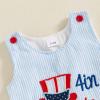 imageKuriozud Baby Boy 4th of July Outfits 0 3 6 9 12 18Month Sleeveless Romper Jumpsuit Overall Onesie Fourth of July ClothesBlue