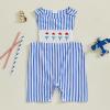 imageKuriozud Baby Boy 4th of July Outfits 0 3 6 9 12 18Month Sleeveless Romper Jumpsuit Overall Onesie Fourth of July ClothesBlue C