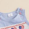 imageKuriozud Baby Boy 4th of July Outfits 0 3 6 9 12 18Month Sleeveless Romper Jumpsuit Overall Onesie Fourth of July ClothesBlue a