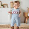 imageKuriozud Baby Boy 4th of July Outfits 0 3 6 9 12 18Month Sleeveless Romper Jumpsuit Overall Onesie Fourth of July ClothesBlue a