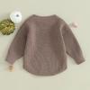 imageKuriozud Baby Boy Girl Fall Winter Clothes Knit Sweater Romper Sweatshirt Soft Warm OutfitGhost Coffee