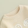 imageKuriozud Baby Boy Girl Fall Winter Clothes Knit Sweater Romper Sweatshirt Soft Warm OutfitGhost Cream