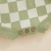 imageKuriozud Baby Boy Girl Fall Winter Clothes Knit Sweater Romper Sweatshirt Soft Warm OutfitPlaid Green