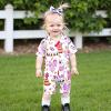 imageKuriozud Baby Girl Boy Birthday Button Down Silk Satin Pajamas Romper OnePiece Jumpsuit Short Sleeve Nightgown Pjs SleepwearBirthdaypink