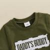 imageKuriozud Baby Girl Boy Summer Clothes Short Sleeve Tops Embroidery Tee Pattern TshirtVintage Plaid Short Pants SetDaddys Buddy Green
