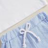 imageKuriozud Baby Girl Boy Summer Clothes Short Sleeve Tops Embroidery Tee Pattern TshirtVintage Plaid Short Pants SetEaster White Bunny Carrot