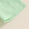 imageKuriozud Baby Girl Boy Summer Clothes Short Sleeve Tops Embroidery Tee Pattern TshirtVintage Plaid Short Pants SetGolf Green White