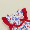 imageKuriozud My First 4th of July Baby Girl Outfit Bubble Romper Flying Sleeve Onesie Bodysuit Girl 1st Fourth of July Clothes4th of July Light Blue