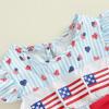 imageKuriozud My First 4th of July Baby Girl Outfit Bubble Romper Flying Sleeve Onesie Bodysuit Girl 1st Fourth of July Clothes4th of July Light Blue a
