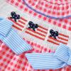 imageKuriozud My First 4th of July Baby Girl Outfit Bubble Romper Flying Sleeve Onesie Bodysuit Girl 1st Fourth of July Clothes4th of July Pink