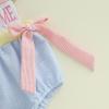 imageKuriozud My First 4th of July Baby Girl Outfit Bubble Romper Flying Sleeve Onesie Bodysuit Girl 1st Fourth of July ClothesEaster Pink Blue