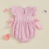imageKuriozud My First 4th of July Baby Girl Outfit Bubble Romper Flying Sleeve Onesie Bodysuit Girl 1st Fourth of July ClothesFathers Day Pink