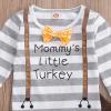 imageKuriozud Newborn Infant Baby First Thanksgiving Outfits Turkey Romper Bodysuit Top Pants Hat 3 Piece Clothes SetMy 1st Thanksgiving