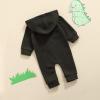 imageKuriozud Newborn Unisex Baby Boy Girl Hoodie Romper Solid Long Sleeve One Piece Hooded Jumpsuit Waffle OutfitGreen