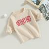 imageKuriozud Toddler Baby Boy Girl Sweater Checkerboard Knit Crewneck Sweatshirt Soft Warm Fall Winter ClothesHo Ho Ho Cream