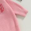 imageKuriozud Toddler Baby Boy Girl Sweater Checkerboard Knit Crewneck Sweatshirt Soft Warm Fall Winter ClothesHo Ho Ho Pink