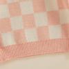 imageKuriozud Toddler Baby Boy Girl Sweater Checkerboard Knit Crewneck Sweatshirt Soft Warm Fall Winter ClothesPlaid Pink