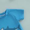 imageToddler Baby Boy Swimsuit Infant Zipper Rash Guard Swimwear TShirt and Swim Trunk Sun Hat 3 Piece Bathing SuitA Blue Shark Swimsuit