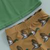 imageToddler Baby Boy Swimsuit Infant Zipper Rash Guard Swimwear TShirt and Swim Trunk Sun Hat 3 Piece Bathing SuitA Green Duck Swimsuit