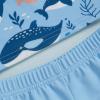imageToddler Baby Boy Swimsuit Infant Zipper Rash Guard Swimwear TShirt and Swim Trunk Sun Hat 3 Piece Bathing SuitSharkblue