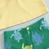 imageToddler Baby Boy Swimsuit Infant Zipper Rash Guard Swimwear TShirt and Swim Trunk Sun Hat 3 Piece Bathing SuitTurtleyellow
