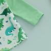 imageToddler Baby Boy Swimsuit Infant Zipper Rash Guard Swimwear TShirt and Swim Trunk Sun Hat 3 Piece Bathing SuitZ Dinosaur Army Green