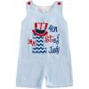 imageKuriozud Baby Boy 4th of July Outfits 0 3 6 9 12 18Month Sleeveless Romper Jumpsuit Overall Onesie Fourth of July ClothesBlue