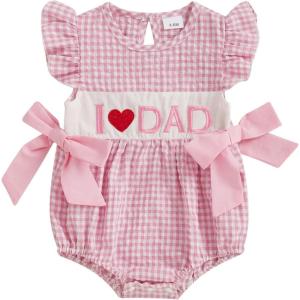 imageKuriozud My First 4th of July Baby Girl Outfit Bubble Romper Flying Sleeve Onesie Bodysuit Girl 1st Fourth of July ClothesFathers Day Pink