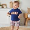 imageKuriozud 4th Of July Baby Boy Outfit Toddler American Flag T Shirt Shorts Set Fourth Of July Summer ClothesBlue B