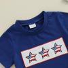 imageKuriozud 4th Of July Baby Boy Outfit Toddler American Flag T Shirt Shorts Set Fourth Of July Summer ClothesBlue a