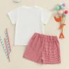 imageKuriozud 4th Of July Baby Boy Outfit Toddler American Flag T Shirt Shorts Set Fourth Of July Summer ClothesWhite D