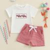 imageKuriozud 4th Of July Baby Boy Outfit Toddler American Flag T Shirt Shorts Set Fourth Of July Summer ClothesWhite D