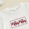 imageKuriozud 4th Of July Baby Boy Outfit Toddler American Flag T Shirt Shorts Set Fourth Of July Summer ClothesWhite D