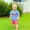 imageKuriozud 4th Of July Baby Boy Outfit Toddler American Flag T Shirt Shorts Set Fourth Of July Summer ClothesWhite Red Blue Ice Cream