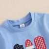 imageKuriozud 4th Of July Baby Boy Outfit Toddler American Flag T Shirt Shorts Set Fourth Of July Summer ClothesWhite Red Blue Ice Cream