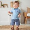 imageKuriozud Baby Boy 4th of July Outfit Baby Boys Polo Shirt American Flag Shorts Set Toddler Little Boy Fourth of July Clothes4th July Blue