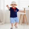 imageKuriozud Baby Boy 4th of July Outfit Baby Boys Polo Shirt American Flag Shorts Set Toddler Little Boy Fourth of July Clothes4th July Blue a