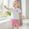 imageKuriozud Baby Boy 4th of July Outfit Baby Boys Polo Shirt American Flag Shorts Set Toddler Little Boy Fourth of July Clothes4th July White Red