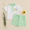imageKuriozud Baby Boy 4th of July Outfit Baby Boys Polo Shirt American Flag Shorts Set Toddler Little Boy Fourth of July ClothesGolf Green