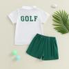 imageKuriozud Baby Boy 4th of July Outfit Baby Boys Polo Shirt American Flag Shorts Set Toddler Little Boy Fourth of July ClothesGolf Green a