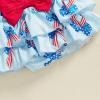 imageKuriozud My First 4th of July Outfit Baby Girl Romper Onesie BodysuitRuffle Tutu Shorts Bloomer 1st Fourth of July ClothesBlue B