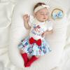 imageKuriozud My First 4th of July Outfit Baby Girl Romper Onesie BodysuitRuffle Tutu Shorts Bloomer 1st Fourth of July ClothesBlue B