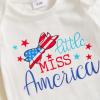 imageKuriozud My First 4th of July Outfit Baby Girl Romper Onesie BodysuitRuffle Tutu Shorts Bloomer 1st Fourth of July ClothesBlue B