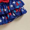 imageKuriozud My First 4th of July Outfit Baby Girl Romper Onesie BodysuitRuffle Tutu Shorts Bloomer 1st Fourth of July ClothesBlue C