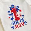 imageKuriozud My First 4th of July Outfit Baby Girl Romper Onesie BodysuitRuffle Tutu Shorts Bloomer 1st Fourth of July ClothesBlue C