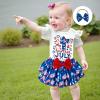 imageKuriozud My First 4th of July Outfit Baby Girl Romper Onesie BodysuitRuffle Tutu Shorts Bloomer 1st Fourth of July ClothesBlue D
