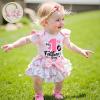 imageKuriozud My First 4th of July Outfit Baby Girl Romper Onesie BodysuitRuffle Tutu Shorts Bloomer 1st Fourth of July ClothesFathers Day Pink